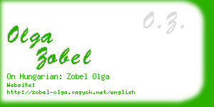 olga zobel business card